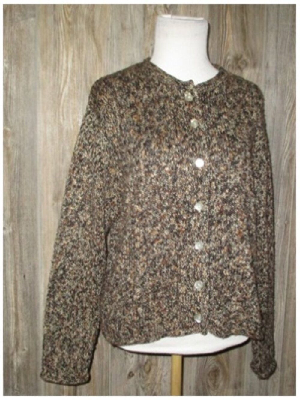 Christopher & Banks Sz Medium Sweater Brown Cozy Causal Academia Hipster